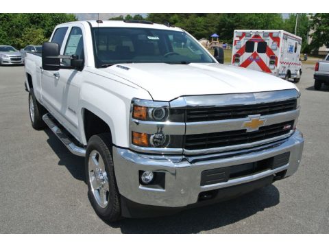 Summit White Chevrolet Silverado 2500HD LTZ Crew Cab 4x4.  Click to enlarge.