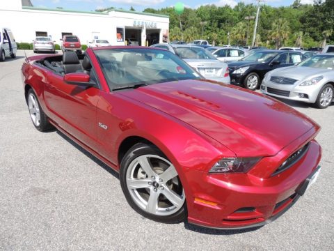 Ruby Red Ford Mustang GT Convertible.  Click to enlarge.