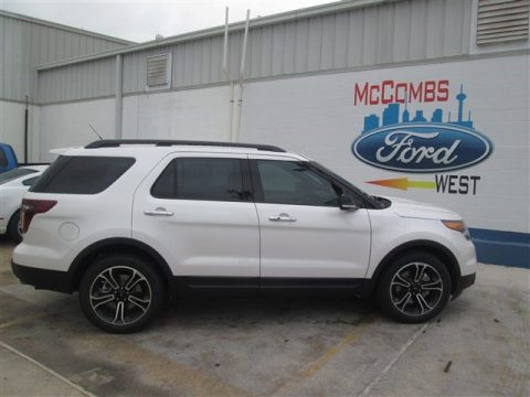 White Platinum Ford Explorer Sport 4WD.  Click to enlarge.