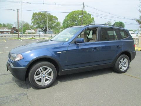 Mystic Blue Metallic BMW X3 3.0i.  Click to enlarge.