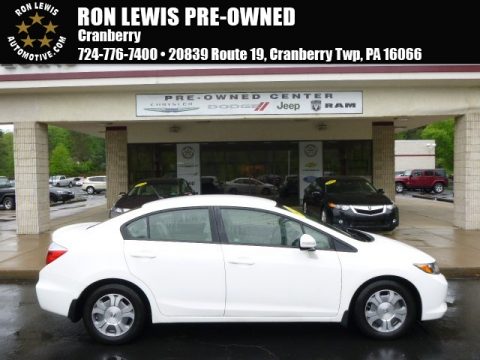 Taffeta White Honda Civic Hybrid-L Sedan.  Click to enlarge.