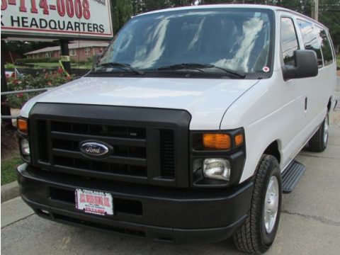 Oxford White Ford E Series Van E350 XL Extended Passenger.  Click to enlarge.