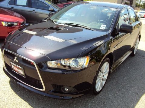 Tarmac Black Pearl Mitsubishi Lancer RALLIART AWD.  Click to enlarge.