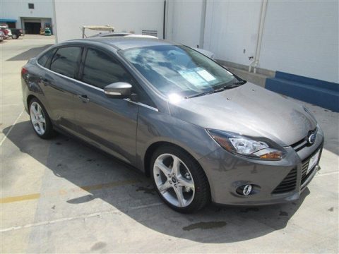 Sterling Gray Ford Focus Titanium Sedan.  Click to enlarge.