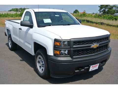 Summit White Chevrolet Silverado 1500 WT Regular Cab 4x4.  Click to enlarge.