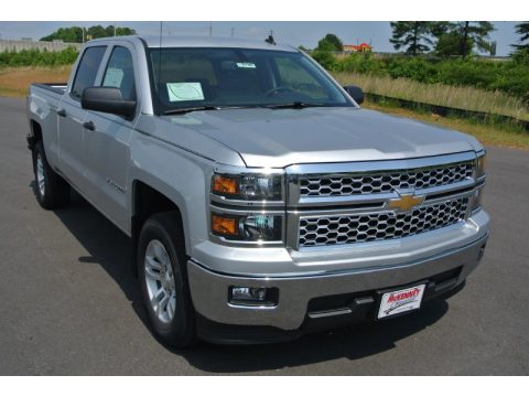 Silver Ice Metallic Chevrolet Silverado 1500 LT Crew Cab.  Click to enlarge.