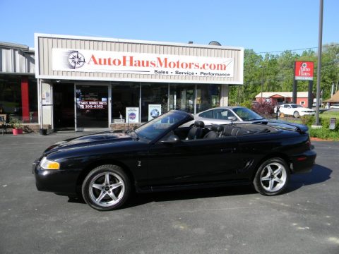 Black Ford Mustang SVT Cobra Convertible.  Click to enlarge.
