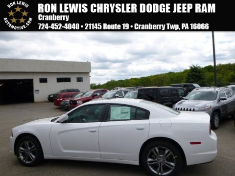 Bright White Dodge Charger SXT AWD.  Click to enlarge.