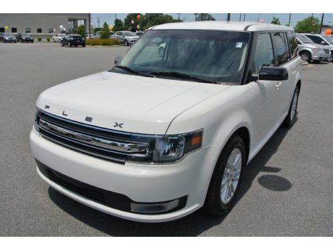 White Suede Ford Flex SEL.  Click to enlarge.