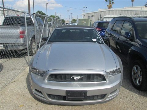 Ingot Silver Ford Mustang V6 Convertible.  Click to enlarge.