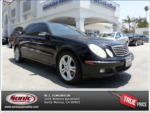 Black Mercedes-Benz E 350 Sedan.  Click to enlarge.