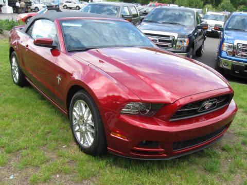 Ruby Red Ford Mustang V6 Premium Convertible.  Click to enlarge.