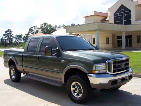 Estate Green Metallic Ford F250 Super Duty King Ranch Crew Cab 4x4.  Click to enlarge.