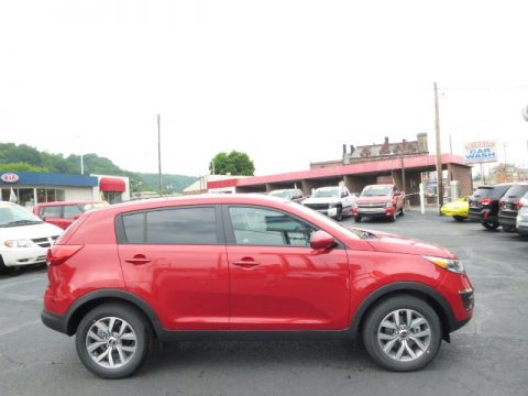 Signal Red Kia Sportage LX.  Click to enlarge.