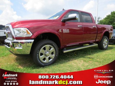 Deep Cherry Red Crystal Pearl Ram 2500 Laramie Crew Cab 4x4.  Click to enlarge.