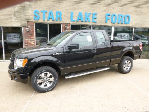 Tuxedo Black Ford F150 STX SuperCab 4x4.  Click to enlarge.