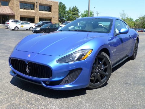 Blu Sofisticato (Sport Blue Metallic) Maserati GranTurismo Sport Coupe.  Click to enlarge.