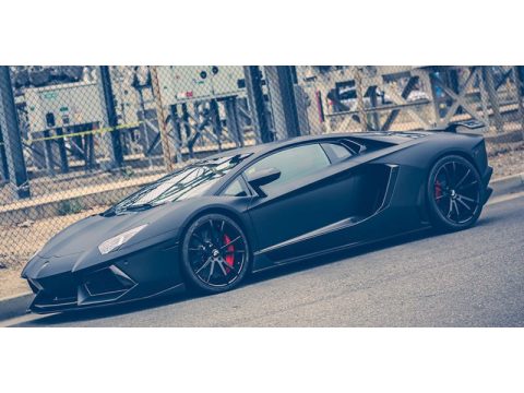 Nero Nemesis Matt Finish (Flat Black) Lamborghini Aventador LP 700-4.  Click to enlarge.