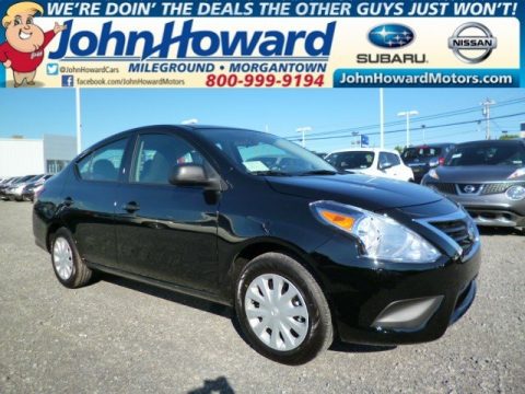 Super Black Nissan Versa 1.6 S Sedan.  Click to enlarge.