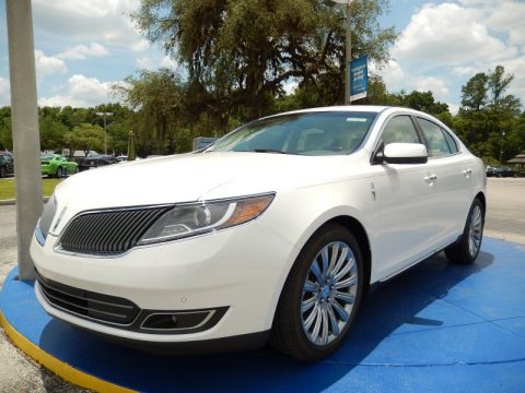 White Platinum Metallic Tri-coat Lincoln MKS FWD.  Click to enlarge.