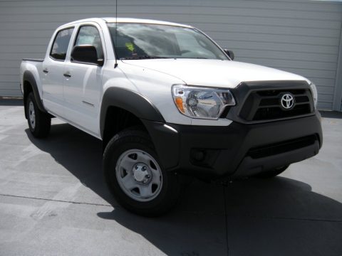 Super White Toyota Tacoma Prerunner Double Cab.  Click to enlarge.