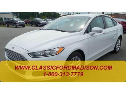 White Platinum Ford Fusion SE.  Click to enlarge.