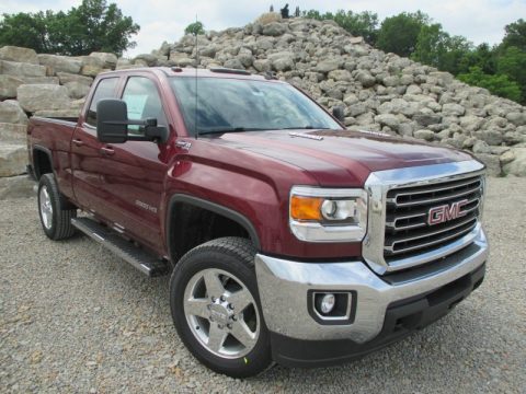 Sonoma Red Metallic GMC Sierra 2500HD SLE Double Cab 4x4.  Click to enlarge.