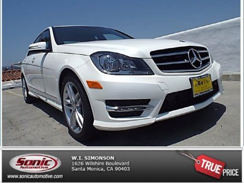 Diamond White Metallic Mercedes-Benz C 250 Sport.  Click to enlarge.