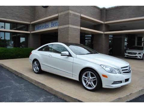 Arctic White Mercedes-Benz E 350 Coupe.  Click to enlarge.