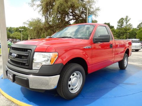 Vermillion Red Ford F150 XL Regular Cab.  Click to enlarge.