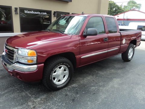 Sport Red Metallic GMC Sierra 1500 SLT Extended Cab 4x4.  Click to enlarge.