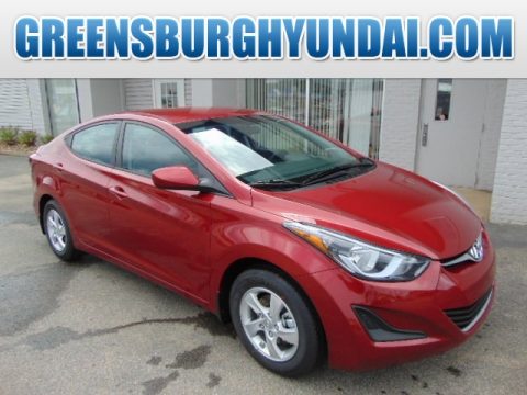 Red Hyundai Elantra SE Sedan.  Click to enlarge.