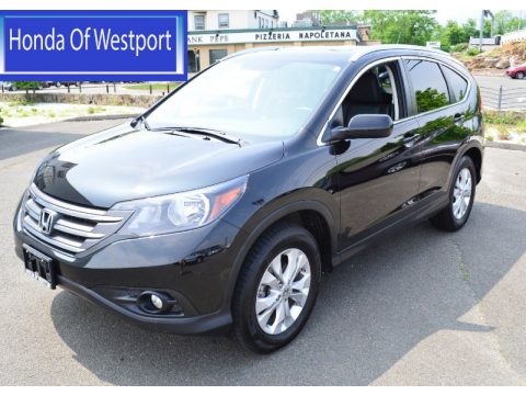 Crystal Black Pearl Honda CR-V EX-L 4WD.  Click to enlarge.