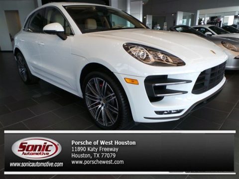 White Porsche Macan Turbo.  Click to enlarge.