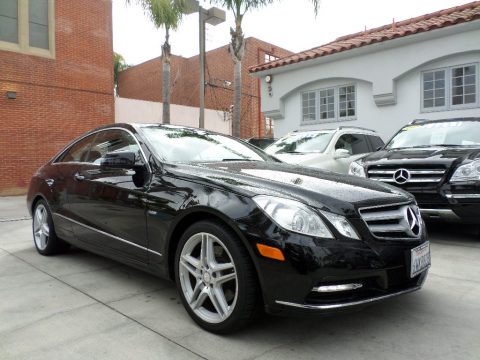 Black Mercedes-Benz E 350 Coupe.  Click to enlarge.