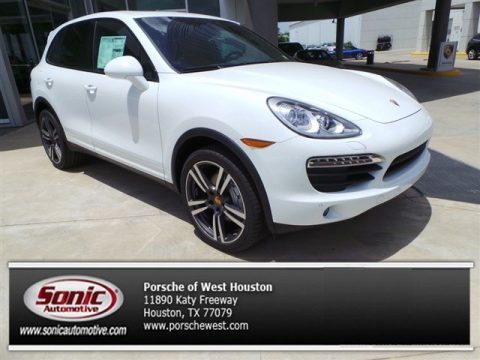 White Porsche Cayenne S.  Click to enlarge.