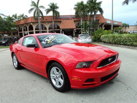 Race Red Ford Mustang V6 Coupe.  Click to enlarge.