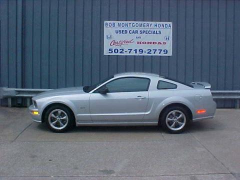 Satin Silver Metallic Ford Mustang GT Premium Coupe.  Click to enlarge.