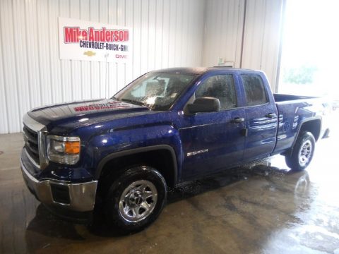 Cobalt Blue Metallic GMC Sierra 1500 Double Cab 4x4.  Click to enlarge.