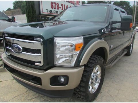 Green Gem Metallic Ford F250 Super Duty King Ranch Crew Cab 4x4.  Click to enlarge.