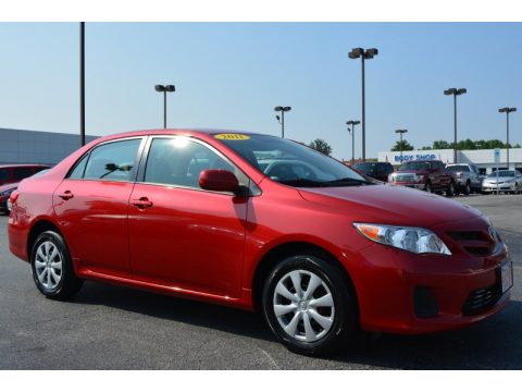 Barcelona Red Metallic Toyota Corolla LE.  Click to enlarge.