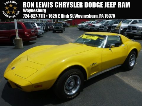 Bright Yellow Chevrolet Corvette Stingray Coupe.  Click to enlarge.