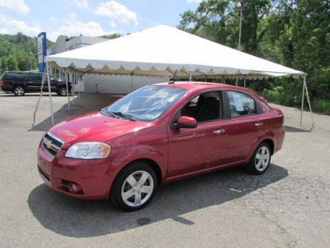 Sport Red Chevrolet Aveo LT Sedan.  Click to enlarge.