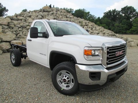 Summit White GMC Sierra 2500HD Regular Cab Chassis.  Click to enlarge.