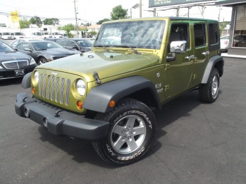 Rescue Green Metallic Jeep Wrangler Unlimited X 4x4.  Click to enlarge.