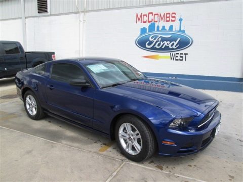 Deep Impact Blue Ford Mustang V6 Coupe.  Click to enlarge.