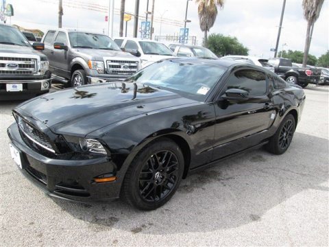 Black Ford Mustang V6 Coupe.  Click to enlarge.