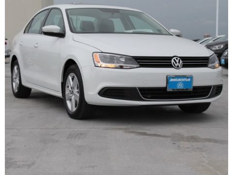 Pure White Volkswagen Jetta TDI Sedan.  Click to enlarge.