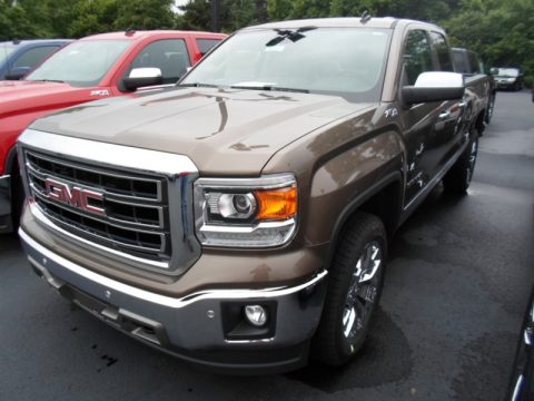 Bronze Alloy Metallic GMC Sierra 1500 SLT Double Cab 4x4.  Click to enlarge.
