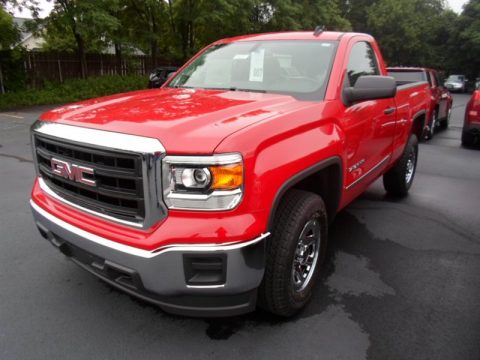 Fire Red GMC Sierra 1500 Regular Cab 4x4.  Click to enlarge.